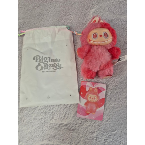 POP MART Other - Pop Mart Labubu The Monsters Big Into Energy Pink Plush Pendant Kasing Lung Bag